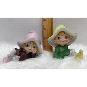 Vintage Homco 1970’s Elf Pixie Whimsical Figurines